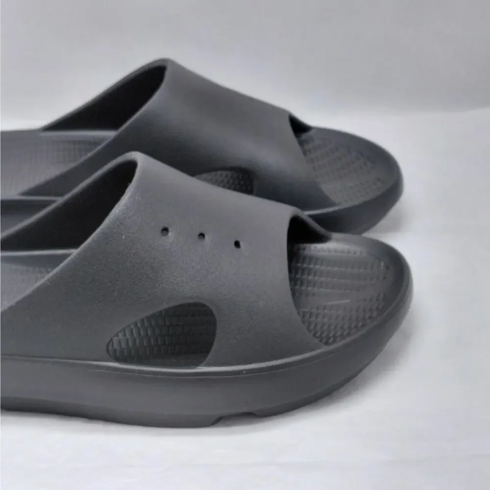 Bruno Marc Mens Slide Sandals Size 10 Black Beach Summer Lounge Vacation Shoes